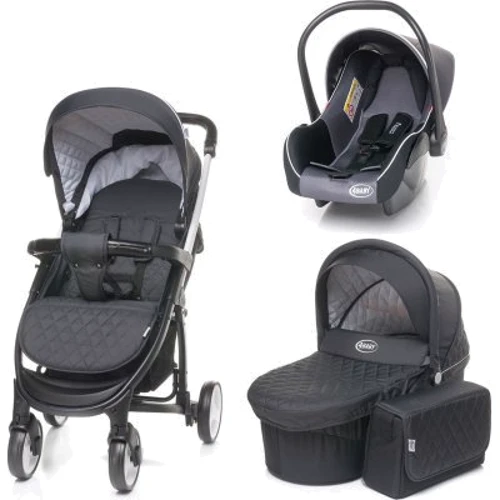 Универсальная коляска 3 в 1 4baby Atomic Trio XVII (Dark Grey)
