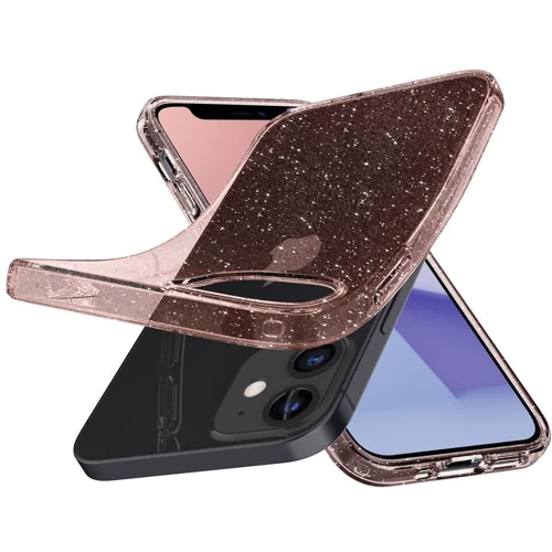 Чехол для iPhone Spigen Liquid Crystal Glitter Rose Quartz (ACS01742) for iPhone 12 mini: Материалы силикон