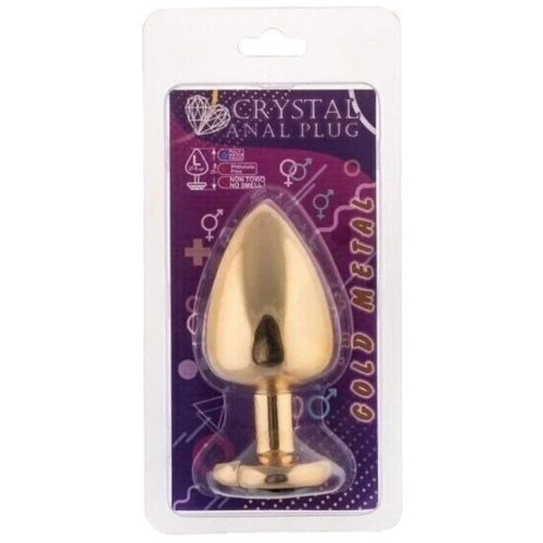 Анальная пробка, Gold Pink Topaz, M