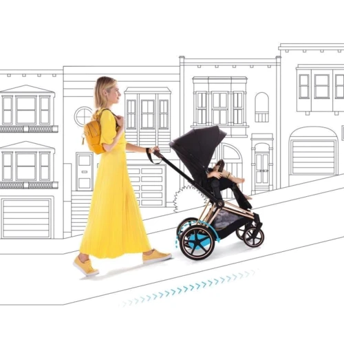 Шасі Cybex ePriam & каркас Chrome Black з електродвигуном та акумулятором фото 4