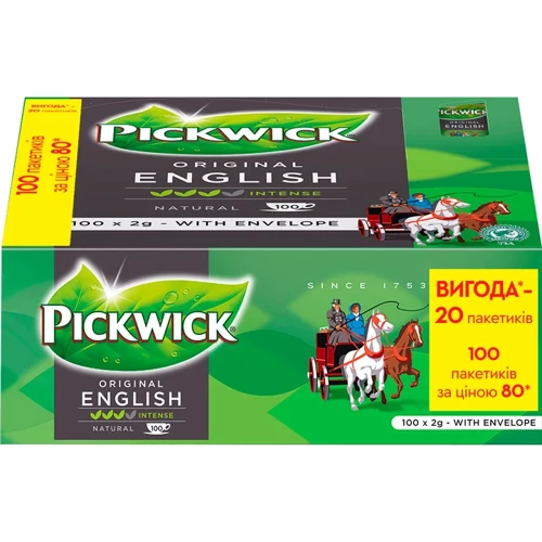 Чай Pickwick чорний Original English Pickwick 100х2 г (8711000028728)