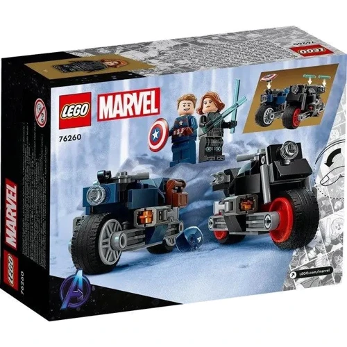 Конструктор LEGO Marvel Мотоциклы Черной Вдовы и Капитана Америки (76260): Рекомендуемый возраст 6+