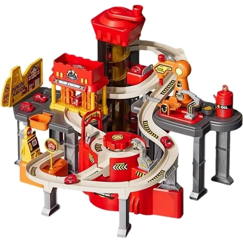 

Парковка трек Пожарная станция (лифт, музыка, свет, подвижные детали, машинки) (JP 588-11)