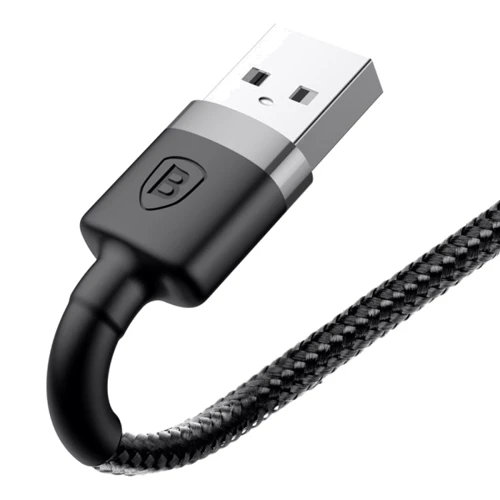 Кабель Baseus USB Cable to Lightning Cafule 2m Grey/Black (CALKLF-CG1) фото 3