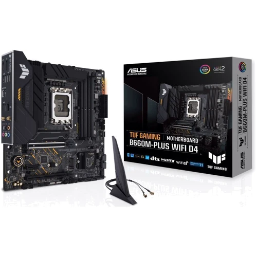 Asus TUF GAMING B660M-PLUS WIFI D4: Разъемы на плате SATA 3.0, M.2