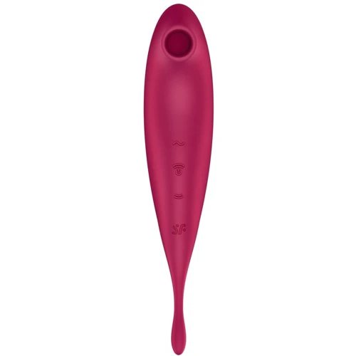 Смарт-вибратор для клитора с вакуумной стимуляцией Satisfyer Twirling Pro+ dark red