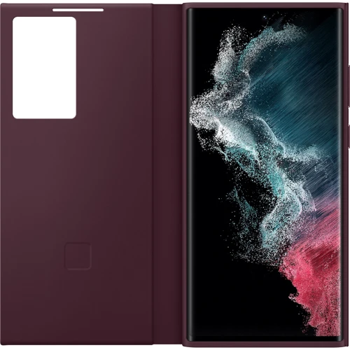 Чехол для телефонов Samsung Smart Clear View Cover Burgundy (EF-ZS908CEEGRU) for Samsung S908 Galaxy S22 Ultra: Цвет бордовый