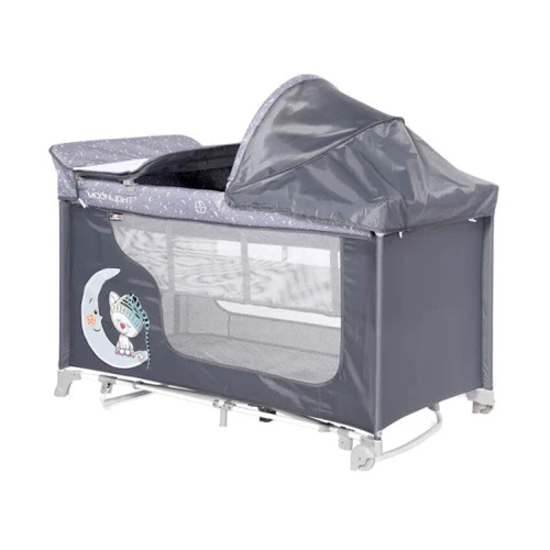 Манеж Lorelli MOONLIGHT 2L ROCKER (grey cute moon)