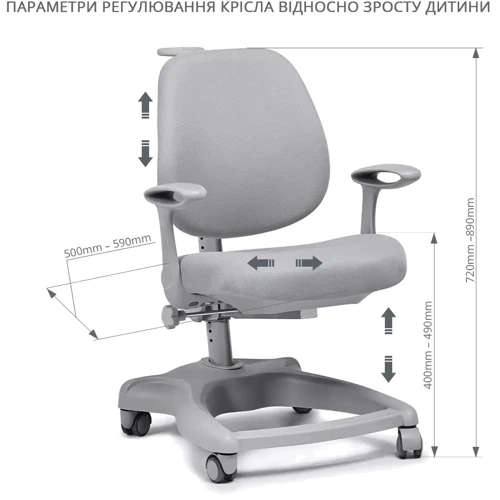 Чохол для крісла FUNDESK Delizia Grey