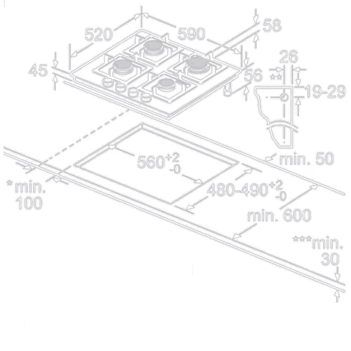 Варочная поверхность газовая Bosch PPP6A6B90 фото 4