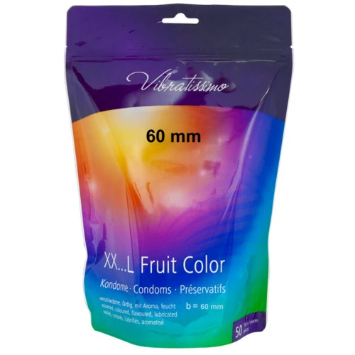 Презервативы Amor Vibratissimo XX ... L Fruit Color, 60 мм, 50 шт: Тип Ароматизированные