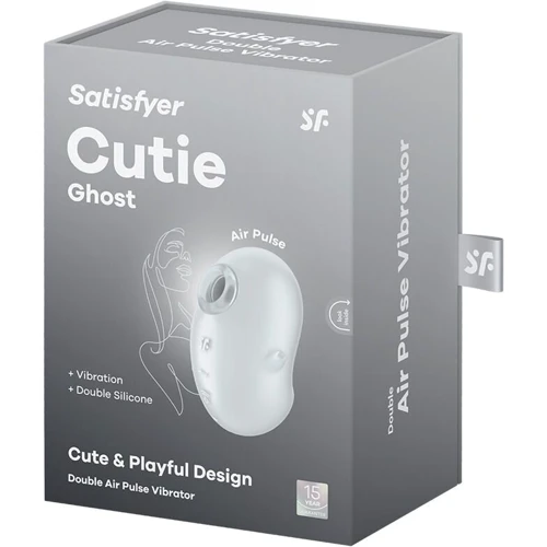 Вакуумный клиторальный стимулятор с вибрацией Satisfyer Cutie Ghost White