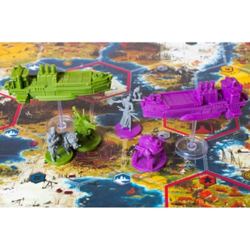 Настольная игра Geekach Games Коса: Загарбники з далеких країв (Серп: Захватчики из далеких земель, Scythe: Invaders from Afar) (укр.): Вид для веселой компании
