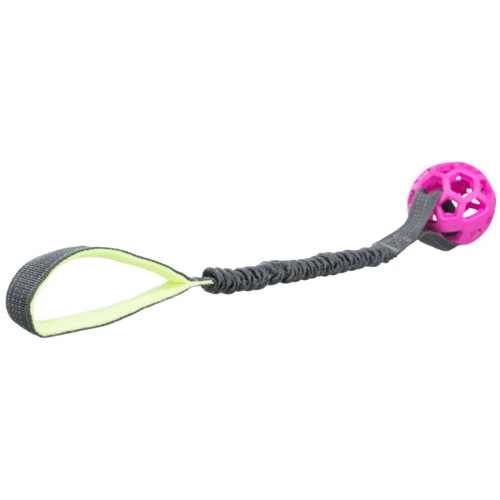 Игрушка для тренировки собак Trixie Bungee Tugger с мячом 7x48 см (4011905328690) фото 1