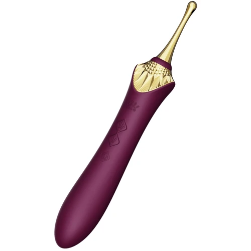 Мультифункциональный вибратор Zalo - Bess 2 Velvet Purple (4 насадки, подогрев)