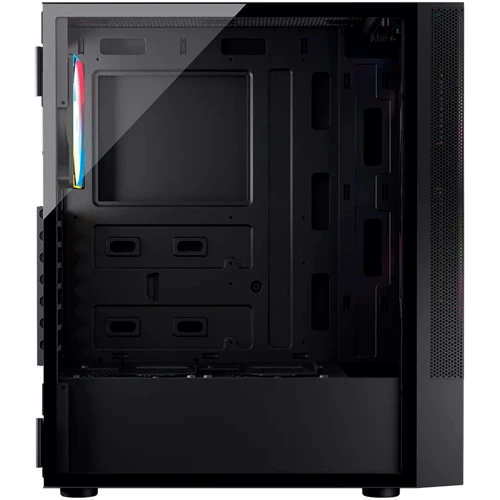 Корпус Logic concept ARYA MESH+GLASS ARGB fans 2x140mm+1x120mm BLACK (AT-ARYA-10-000000-0002): Материал передней панели пластик и металл