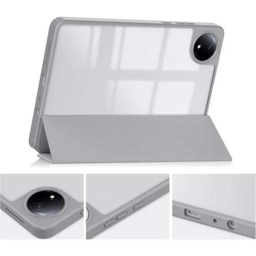 Аксесуар для планшетних ПК BeCover Soft Edge TPU з Pencil Mount Gray Marble для Xiaomi Redmi Pad SE 8.7 (712575)