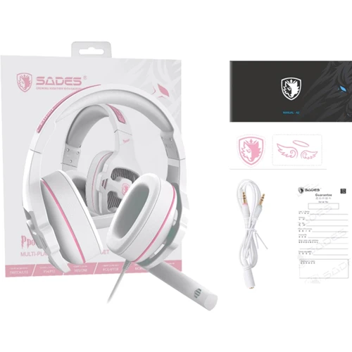 Наушники Sades SA-726 Ppower White/Pink (sa726wpj) фото 6