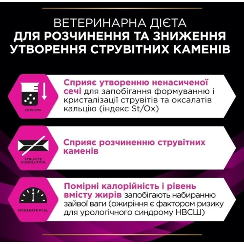 Влажный корм для котов Pro Plan Veterinary Diets UR Мочекаменная болезнь 3х195 г (8445290093431) фото 7