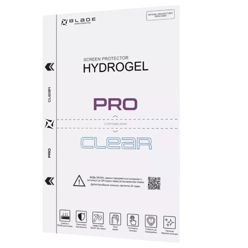Защитная пленка для iPhone BLADE Hydro-Gel Screen Protector PRO Edge Display Clear Glossy: Цвет прозрачный