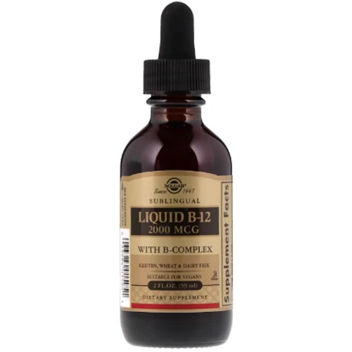 Solgar Vitamin B12 2000 mcg Солгар Вітамін В12 рідкий 59 мл: Форма випуску Капли