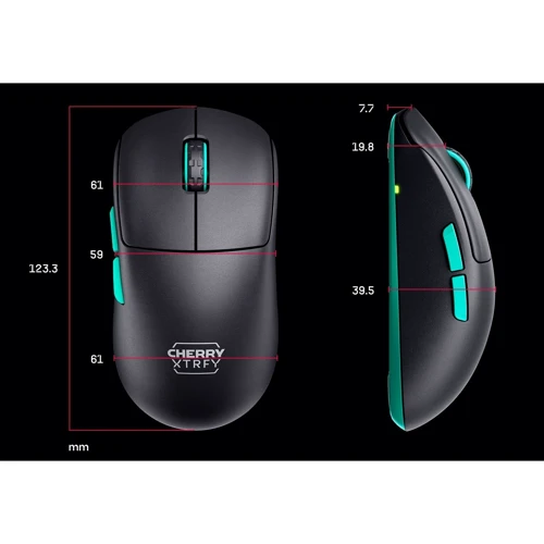 Мишка Xtrfy M68 Wireless Black (CX-M68W-BLACK): Кількість кнопок 5