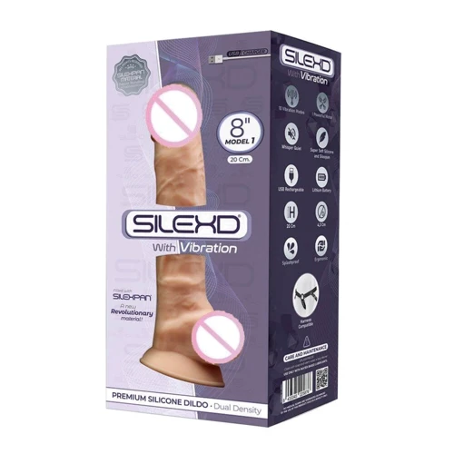 Фаллоимитатор с вибрацией SilexD Vetus Vibro Flesh (MODEL 1 size 8in), двухслойный