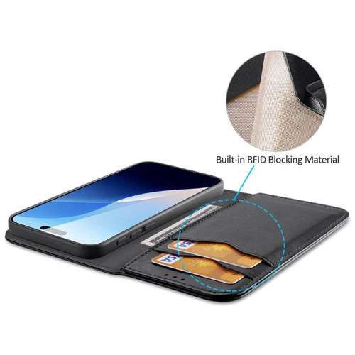 Чохол для iPhone Dux Ducis Hivo Black для iPhone 16 Pro Max: Матеріали штучна шкіра