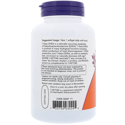 NOW Foods 7-Keto LeanGels 100 mg Softgels 120 caps: Форма выпуска Капсулы