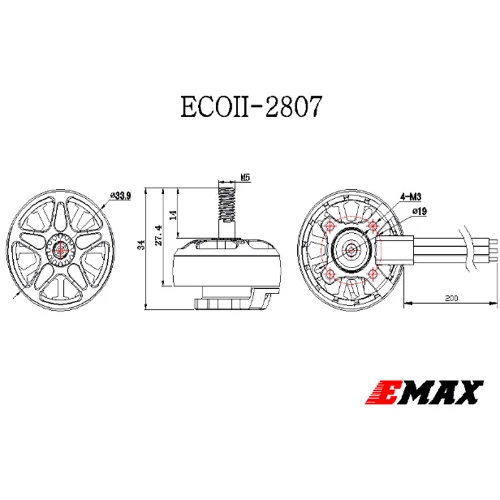 Мотор Emax ECO II 2807 1500KV (0101096023): Тип гаджета Электродвигатели