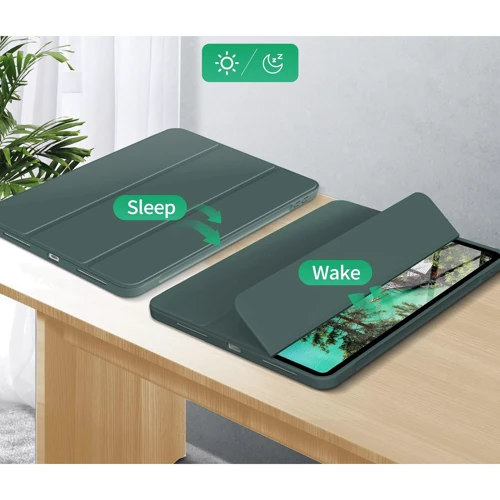 Аксессуар для iPad BeCover Tri Fold Soft TPU with Pencil mount Dark Green for iPad Pro 11 (2018-2022) (711110): Материал полиуретан