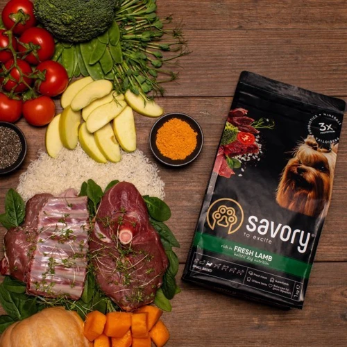 Сухой корм Savory Small Breeds rich in Fresh Lamb для собак малых пород с ягненком 3 кг: Класс Холистик