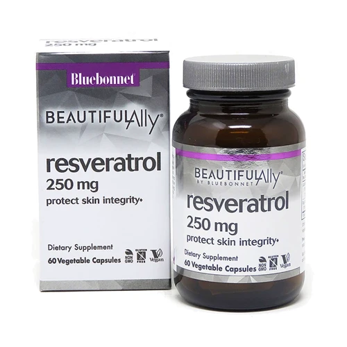 Bluebonnet Nutrition Resveratrol, 250 mg, 60 Vegetable Capsules (BLB0877)
