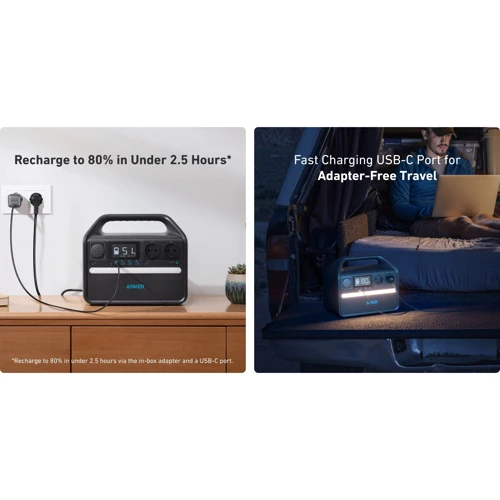 Зарядная станция Anker 535 PowerHouse 512Wh 500W (A1750311): Количество USB 4
