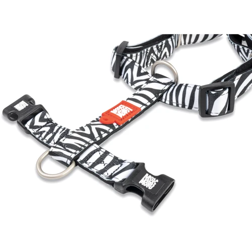 Шлейка для собак Max & Molly Urban Pets H-Harness - Zebra/L 2 см 70-98 см черная (4897039632212) фото 4