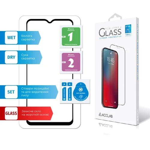 Аксессуар для смартфона ACCLAB Tempered Glass Full Glue Black for Samsung A135 Galaxy A13 4G фото 6