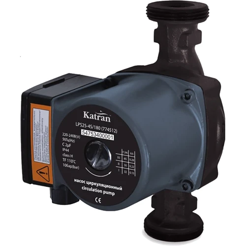 Katran насос циркуляц 65Вт Hmax 4м Qmax 63л/мин (774511)
