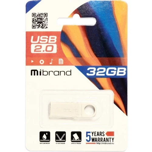 USB-флешка Mibrand 32GB Puma Silver USB 2.0 (MI2.0/PU32U1S): Стандарт USB USB 2.0