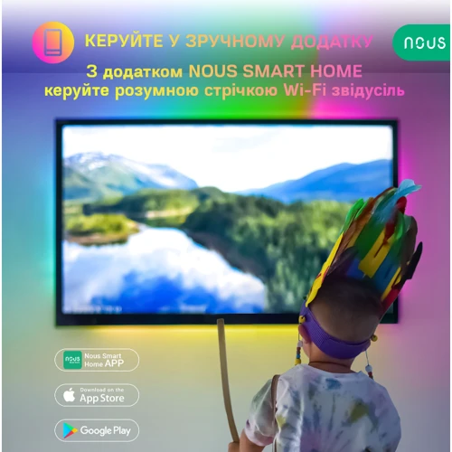 Умная светодиодная лента Nous F9 2м RGBIC Wi-Fi фото 4