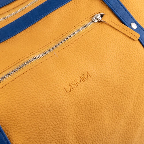 Женская сумка бочонок Laskara желтая (LK-10251-yellow): Застежка Молния