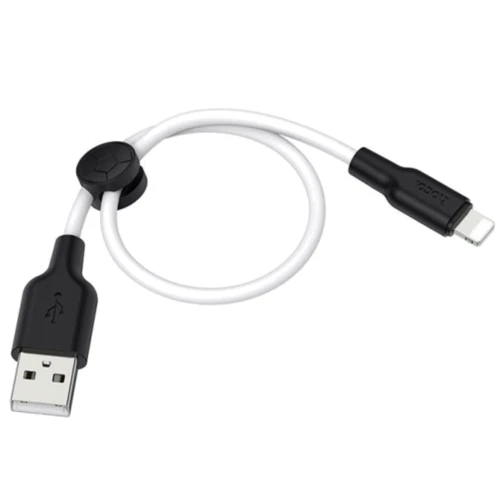 Кабель Hoco USB Cable to Lightning X21 2.4A 0.25m Black/White