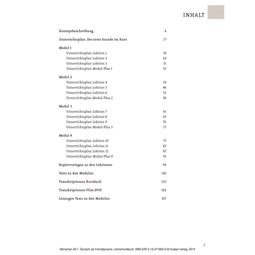 Menschen A2.1: Lehrerhandbuch: ISBN 9783194719026, 978-3-19-471902-6