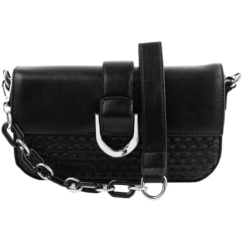 Жіноча сумка крос-боді Valiria Fashion чорна (ODAB804-black): Фактура Плетеная, Матовая