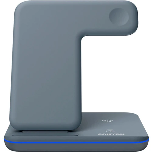 Зарядное устройство Canyon Wireless Charger WS-303 3in1 15W Dark Gray (CNS-WCS303DG) for iPhone, Apple Watch and Apple AirPods: Особенности Для Apple Watch, Быстрая зарядка, Lightning