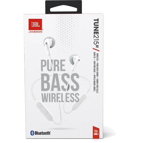 Наушники JBL T215BT White (JBLT215BTWHT): Сопротивление наушников (Ом) 20