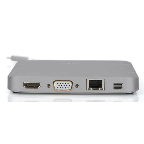 Адаптер Digitus Adapter USB-C to HDMI+VGA+miniDisplayPort+3xUSB+USB-C+SD+TF+RJ54+3.5mm Grey (DA-70876): Інтерфейс підключення USB-C