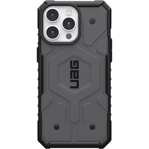 Чехол для iPhone Urban Armor Gear UAG Pathfinder Magsafe Silver (114301113333) for iPhone 15 Pro Max: Материалы поликарбонат и полиуретан