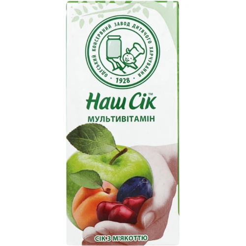 Сок мультивитаминный ОКЗДХ Наш Сік с мякотью 0.33 л (4820016252455)