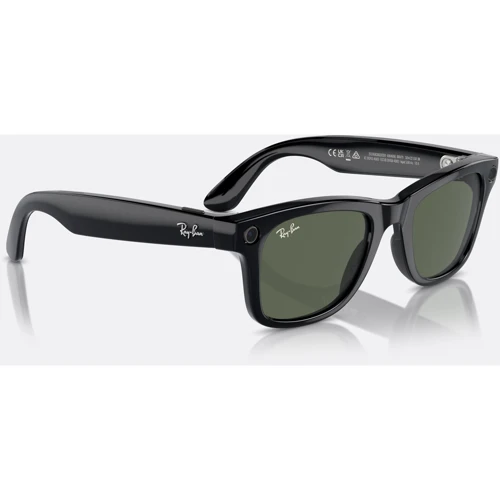 Смарт-очки Ray-Ban Meta Wayfarer Shiny Black Frame Green Lenses size L (RW4006 601/71 53-22) фото 5