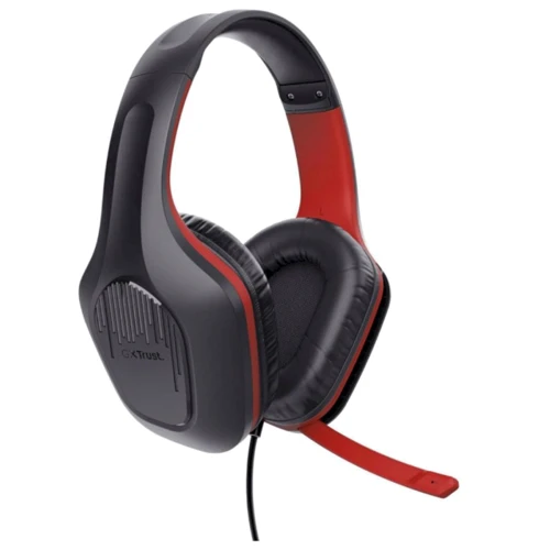 Наушники Trust GXT 415 Zirox 3.5mm Red (24995): Дополнительно регулятор громкости, складная конструкция
